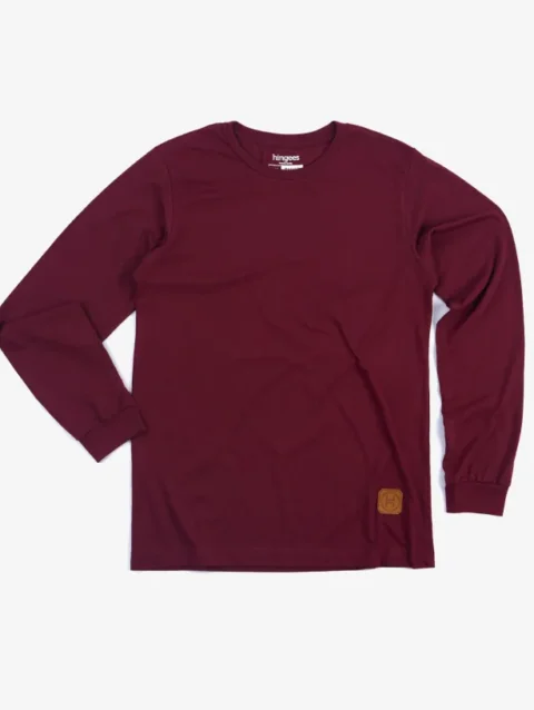 Patch Longsleeve – Heather Maroon